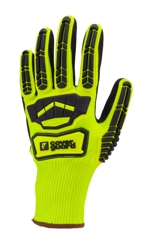 GANTS EUROCUT IMPACT 100 jaune CUT C nitrile noir + TPR – 1CHIC60