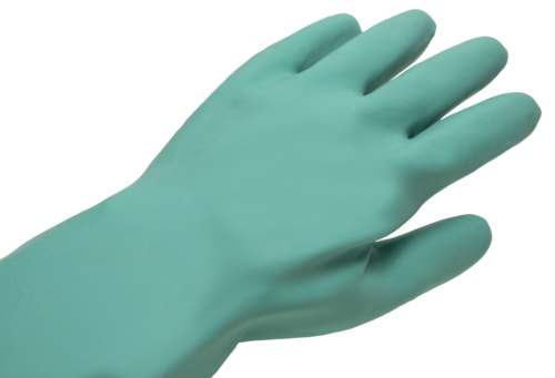 Gants EUROCHEM NI550, nitrile vert coton, 0.85mm, 35cm – 1CHNI50 – Image 3