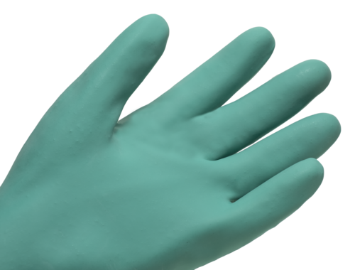 Gants EUROCHEM NI550, nitrile vert coton, 0.85mm, 35cm – 1CHNI50 – Image 4