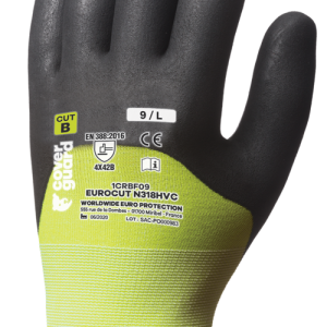 Gants EUROCUT N318HVC CUT B. HPPE J18 jaune 3/4 end.nitr – 1CRBF