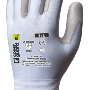 Gants EUROCUT P318 CUT B. HPPE J18 bleu enduit PU – 1CRPB