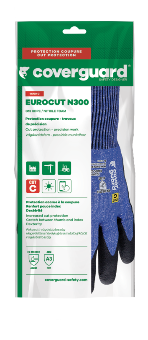 Gants EUROCUT N300 CUT C. HPPE J13 micro mousse nitrile – 1CUNC00 – Image 4