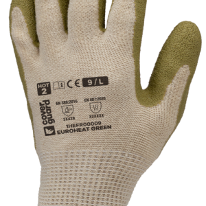 Gants EUROHEAT GREEN J13 cotPE recyclé latex vert CAR _ 1HEFR0P_fr