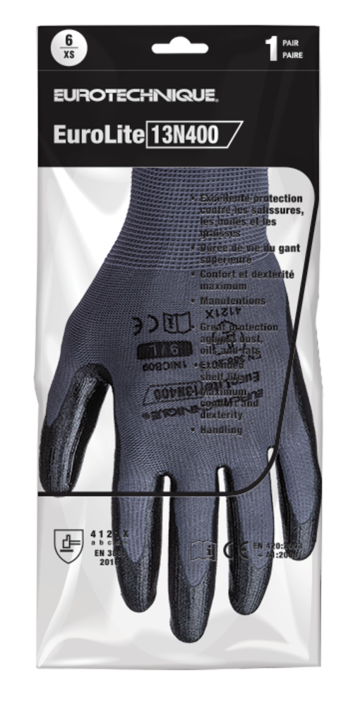 Gants EUROLITE 13N400 J13 PE gris end. nit. Noir – 1NICB – Image 4