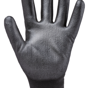Gants EUROLITE 13P110 J13 PE noir end. PU noir – 1PUBB