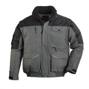 Blouson Multipoches RIPSTOP gris/noir – 5BMRI