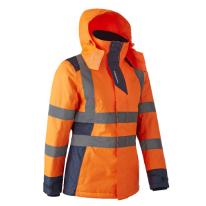HORA Parka women Orange HV Navy – 5HOR170
