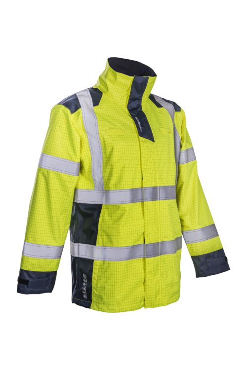 NOTT Parka de pluie FR Jaune HV Navy – 5NOT16