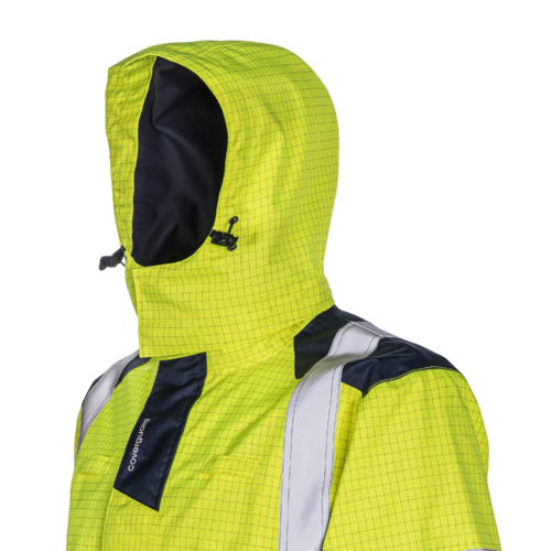 NOTT Parka de pluie FR Jaune HV Navy – 5NOT16 – Image 3
