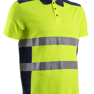 OKI Polo Manches Courtes Jaune HV Marine – 5OKI160