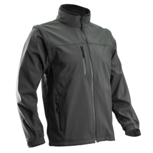 YANG veste 2 en 1 grise Softshell manches amovibles – 5YANG