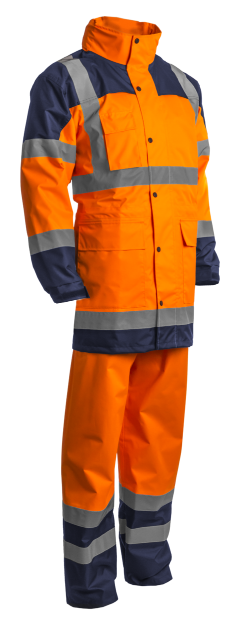 HYDRA Ensemble de Pluie hi-viz Orange-marine – 7HYDO