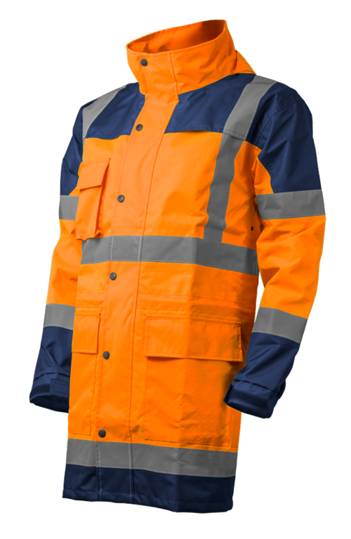 HYDRA Ensemble de Pluie hi-viz Orange-marine – 7HYDO – Image 2