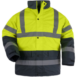 ROADWAY Parka matelassée polyester hi-viz jaune-marine – 7ROAY