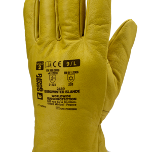 Gants EUROWINTER ISLANDE fleur vach. fourré long.32cm_MO2490_fr