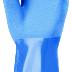 Gants EUROCHEM 3770 coton PVC bleu grainée long.35cm – MO3770