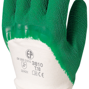 Gants EUROSTRONG 3810 latex crépé vert dos aéré qual.sup – MO3810