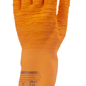 Gants EUROSTRONG 3820 latex crépé orange 3/4 cm qual.sup – MO3820