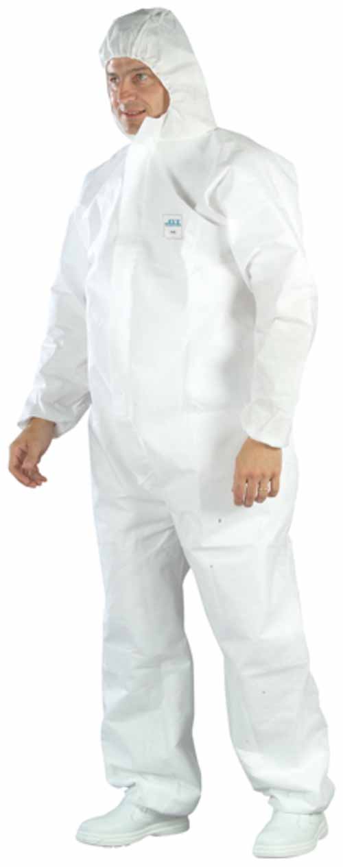 Combinaison ‘SMS’ 65g/m2 cagoule, blanc – MO44105