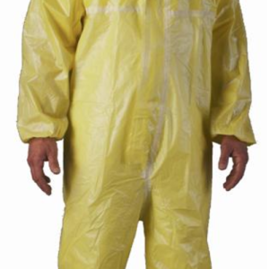 Combinaison 65g Type 4 ‘TAPE SEAM’ SMS jaune, cagoule – MO44445