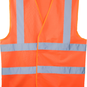 Gilet hi-viz orange baudrier + double bande – MO70252