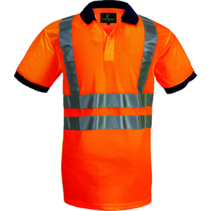 Polo hi-viz orange bande baudrier – MO70280