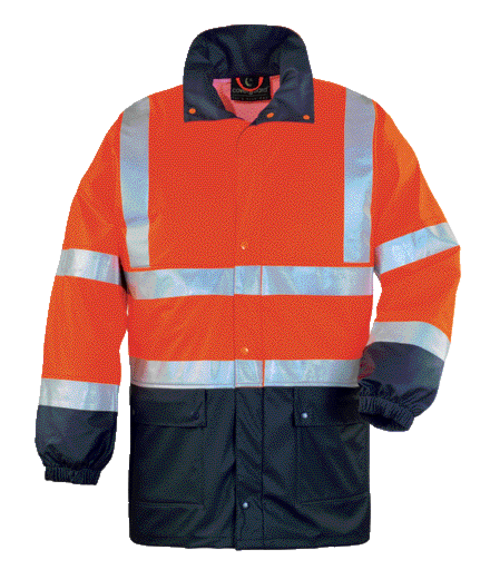 HARBOR Veste PU hi-viz orange-marine, 3M – MO70330