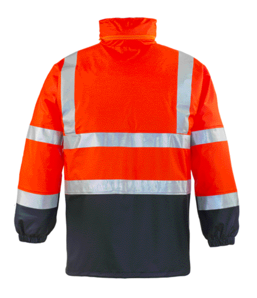 HARBOR Veste PU hi-viz orange-marine, 3M – MO70330 – Image 2
