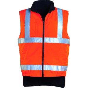 HI-WAY Gilet polyes. hi-viz orange, doublé polaire,3M – MO70510