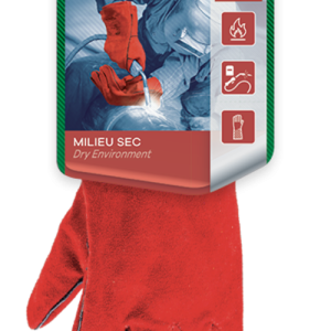 Gants EUROWELD 2631 croûte vach rouge dblé molletonCAR – MOP2631