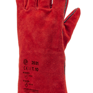 Gants EUROWELD 2631 croûte vach rouge dblé molletonCAR – MOP2631