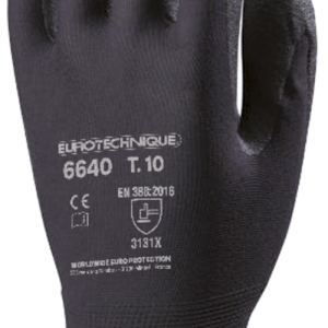 Gants EUROLITE 6640 PA noir end. mousse PVC noir CAR – MOP6640