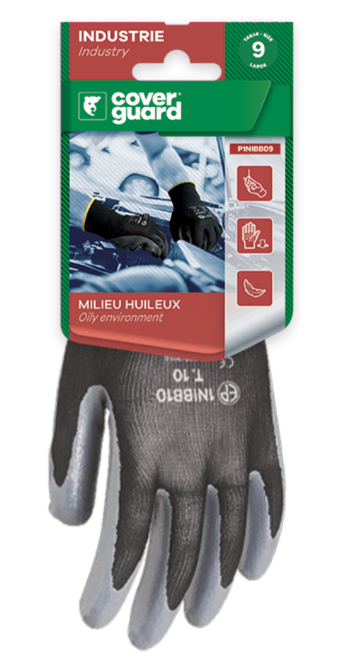 Gants EUROLITE 1NIBB J13 PE noir end. nitrile noir CAR – P1NIBB – Image 2
