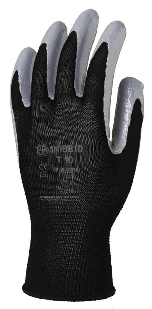 Gants EUROLITE 1NIBB J13 PE noir end. nitrile noir CAR – P1NIBB