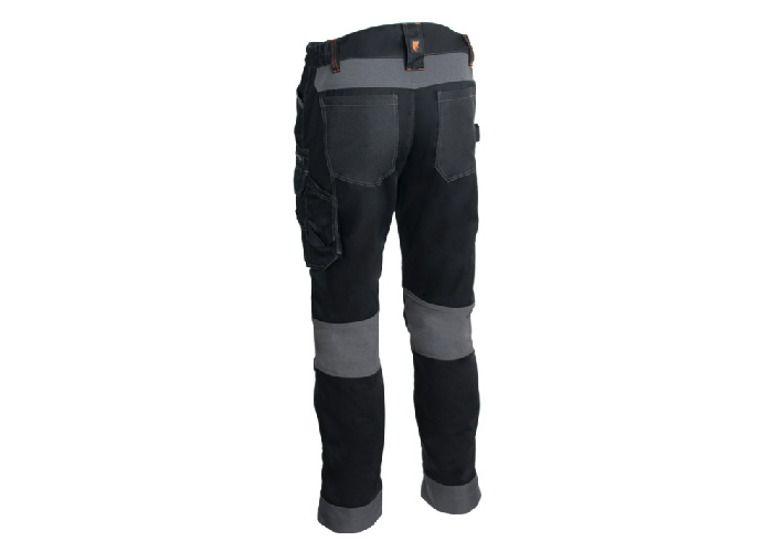 Pantalon – BARU – 60% CO/40% PES 270g/m2 + Stretch + Oxford – Noir/Citrouille – 5BRP010 – Image 2