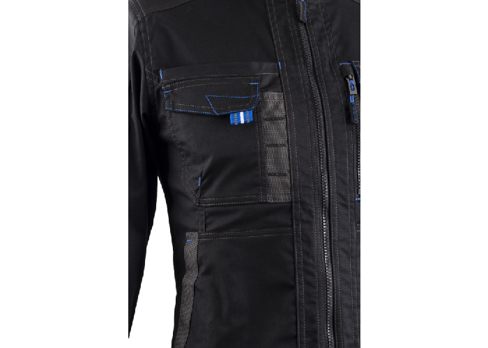 Veste femme – CASITA – 65% PES/32% CO/3% EA 250g/m2 + Oxford – Noir/Bleu – 5CAJ010 – Image 3