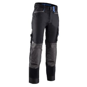 Pantalon femme – CASITA – 65% PES/32% CO/3% EA 250g/m2 + Stretch + Oxford – Noir/Bleu – 5CAP010