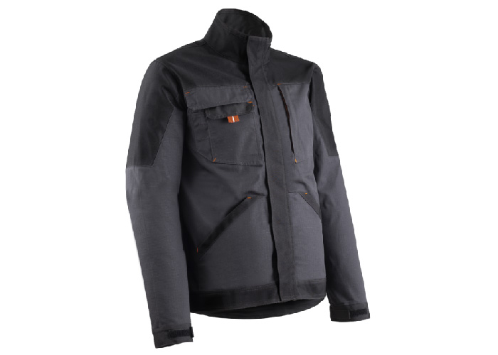 Veste – CRISTOBAL – RIPSTOP 60% CO/40% PES 280g/m2 + Stretch + Oxford – Anthracite/Citrouille – 5CRJ150