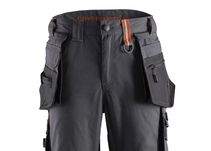 Pantalon – CRISTOBAL – RIPSTOP 60% CO/40% PES 280g/m2 + Stretch + Oxford stretch – Gris anthracite/Citrouille – 5CRP150 – Image 3