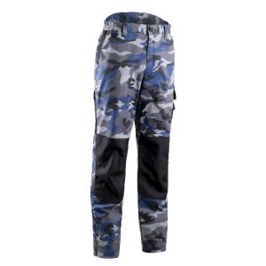 Pantalon – KAMMO – 62% CO/35% PES/3% EA 270g/m2 + Oxford – Camouflage Bleu-Gris – 5KMP090