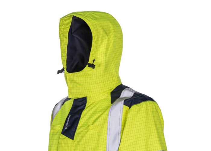 NOTT Parka de pluie FR Jaune HV Navy – 5NOT16 – Image 6