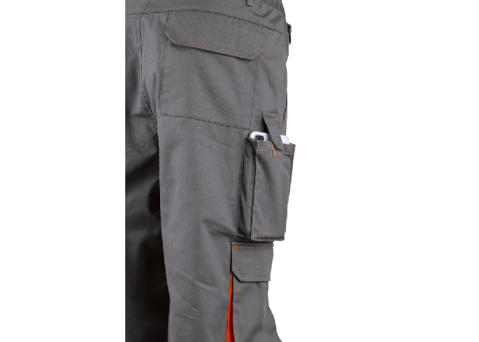 Pantalon – PADDOCK II – 60% CO/40% PES 245g/m2 – Gris/Orange – 5PAP150 – Image 2