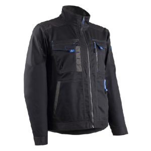Veste – TELICA – 65% PES/32% CO/3% EA 250g/m2 + Oxford – Noir/Bleu – 5TLJ010